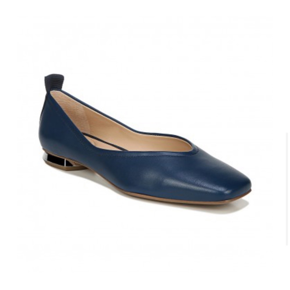 Franco Sarto Ailee flat blue leather NWT 7 1/2